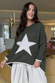 Big Softie Star Slouch Knit Deep Khaki -